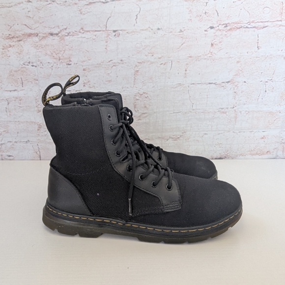 Dr. Martens Black Canvas Lace-Up Boots - Picture 4 of 13